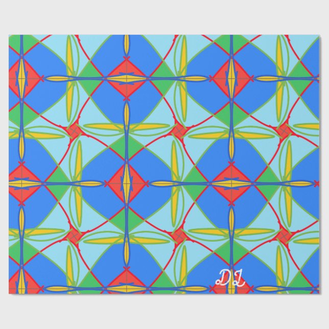 Papel de regalo abstracto de patrón único (Superficie plana)
