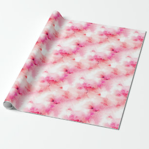 Papel De Regalo Abstracto de rosa y blanco con líneas
