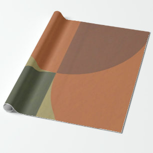 Papel de regalo abstracto de terracota Bauhaus ver