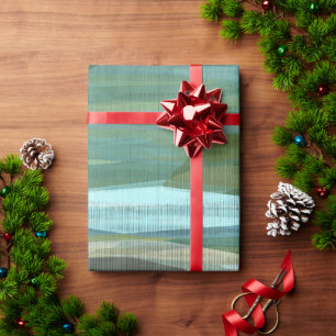 Papel De Regalo abstracto gris azul y verde