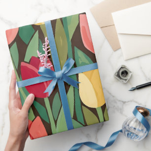 Papel de regalo Abstracto Matisse Tulipán Mariposa