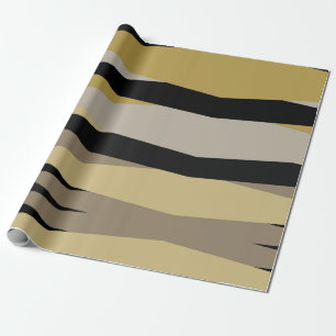 Papel De Regalo abstracto negro y dorado
