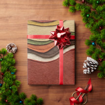 Papel de regalo abstracto Orange Olive Canyon