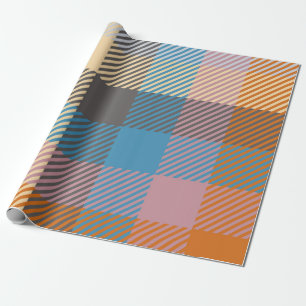 Papel De Regalo abstracto vintage de color tostado o tartán, decor