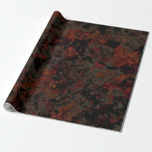 Papel De Regalo Abstrato de salpicaduras de pintura de color negro