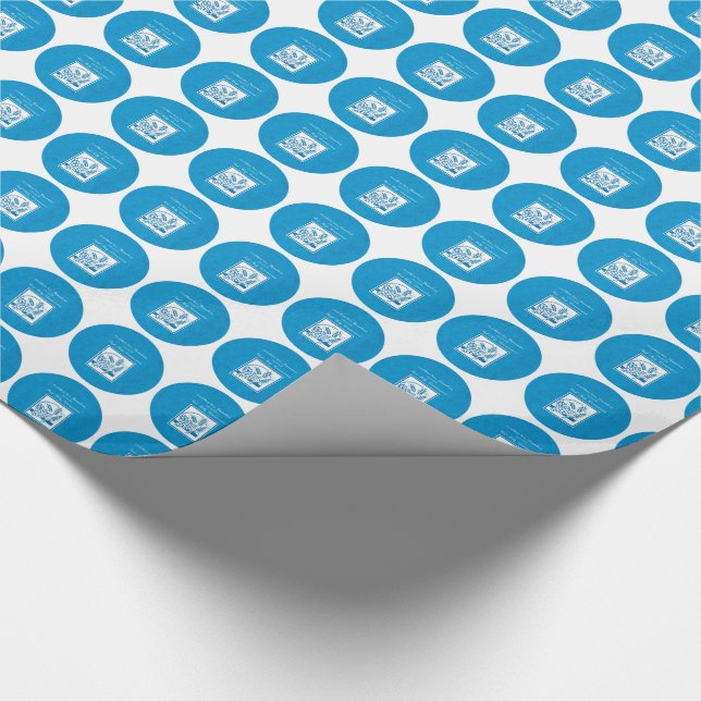 Papel De Regalo Abuelo Primera Comunión Azul, Trigo, Uvas (Esquina)