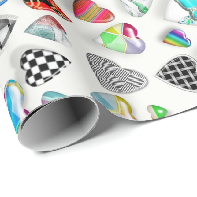 PAPEL DE REGALO ABUNCHOFHEARTS (Esquina del rollo)