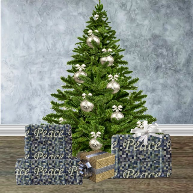 Papel De Regalo Abundantes de la paz (Peace Abounds in this elegant-looking wrapping paper, which perfectly sets the Christmas mood!)