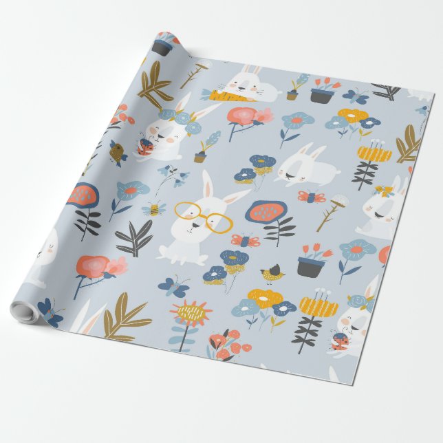 Papel De Regalo Abundantes y flores (Desenrollado)