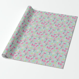 Papel De Regalo Abundantes y flores rosas