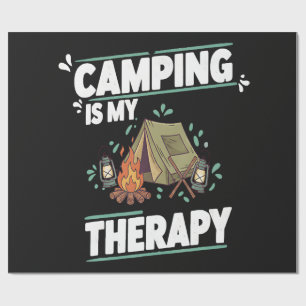 Papel De Regalo Acampar es mi terapia al aire libre