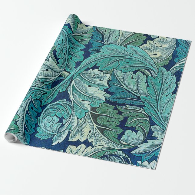 Papel De Regalo Acanthus Green, William Morris (Desenrollado)