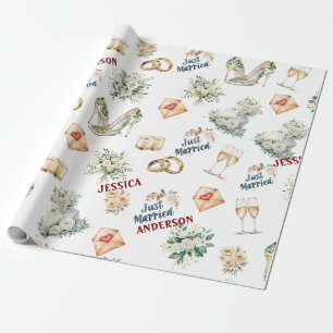 Papel De Regalo Accesorios De Novias De Tendencia Para Boda
