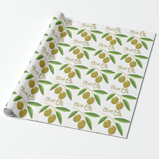 Papel De Regalo Aceite de oliva (Desenrollado)