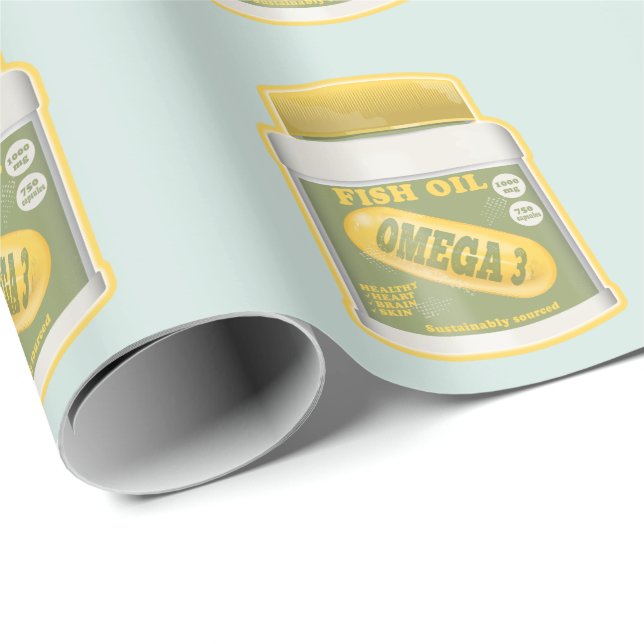 Papel De Regalo Aceite de pez Omega 3 (Esquina del rollo)