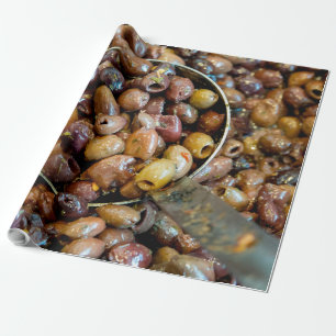 Papel De Regalo Aceitunas negras de leccino, posadas y acondiciona