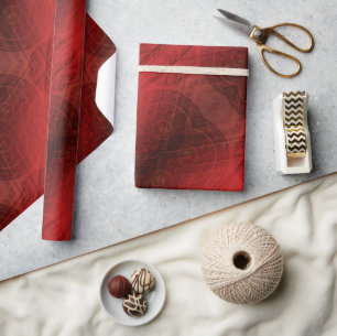 Papel De Regalo Aceptación   Medallones de Meditación Roja