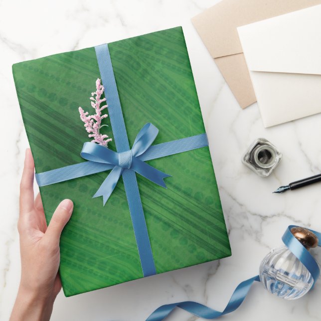Papel De Regalo Aceptación | Patrón de boho ecléctico verde (Regalar)