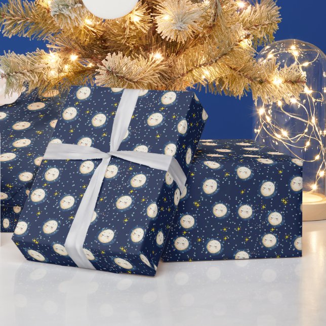 Papel De Regalo Acercándose a la Luna (Vacaciones)