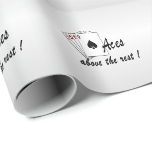 Papel De Regalo Aces por encima de la bolsa de té plateado restant
