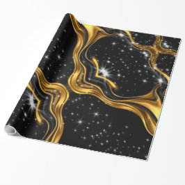 Papel De Regalo Achempong Signature: Premium Liquid Gold Pattern W