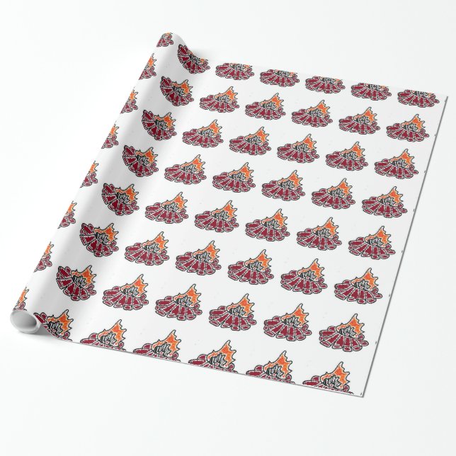 Papel De Regalo Acogedor Personalizado de camping al aire libre (Desenrollado)