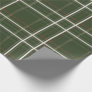 Papel De Regalo Acogedor y tradicional Navidad Gold Green