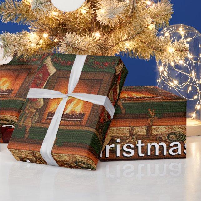 Papel De Regalo Acogedora reunión familiar de Navidades (Vacaciones)