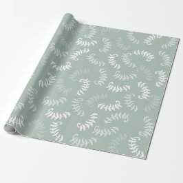 Papel De Regalo Acondicionamiento de hojas botánicas verdes verde 