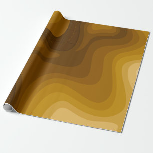 Papel De Regalo Acondicionamiento de mapas topográficos marrones
