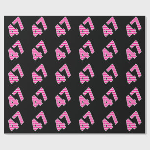 Papel De Regalo Acontecimiento de las franjas rosadas 47 (cumpleañ