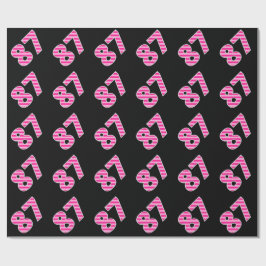Papel De Regalo Acontecimiento de las franjas rosadas 87 (cumpleañ