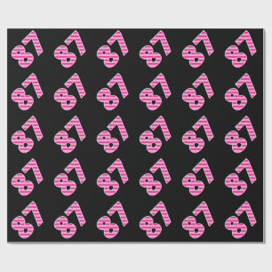 Papel De Regalo Acontecimiento de las franjas rosadas 87 (cumpleañ