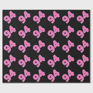 Papel De Regalo Acontecimiento de las franjas rosadas 94 (cumpleañ