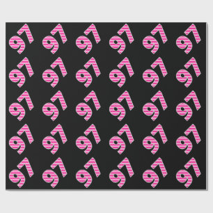 Papel De Regalo Acontecimiento de las franjas rosadas 97 (cumpleañ