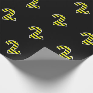 Papel De Regalo Acontecimiento intrépido, negro y amarillo de las