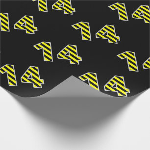 Papel De Regalo Acontecimiento intrépido, negro y amarillo de las
