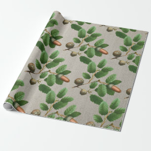 Papel De Regalo Acorn Oak Leaves
