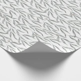 Papel De Regalo Acuarela botánica deja eucalipto australiano