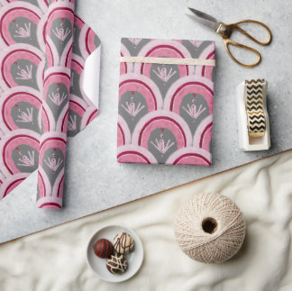 Papel De Regalo Acuarela Clásico Rosa Dibujado a Mano