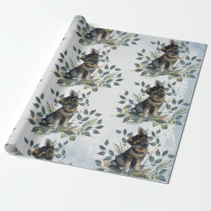 Papel De Regalo Acuarela cúrcuma Perro Cachorro