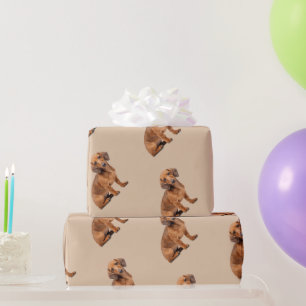Papel De Regalo Acuarela Daschund Dog Mascota Animal