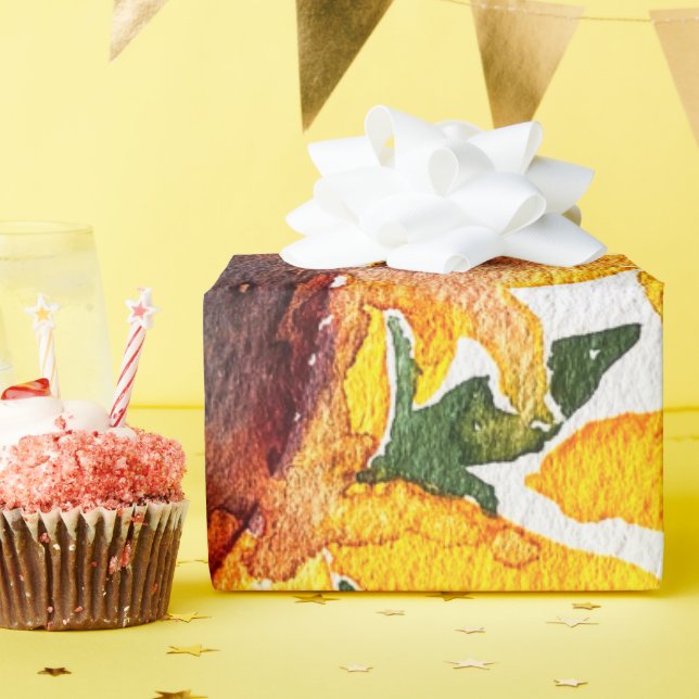 Papel De Regalo acuarela de girasol brillante fabuloso 50 (Fiesta de cumpleaños )