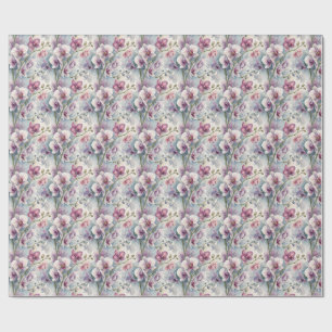 Papel de regalo acuarela de orquídea