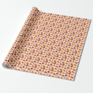 Papel De Regalo Acuarela de otoño de composición botánica, perfect
