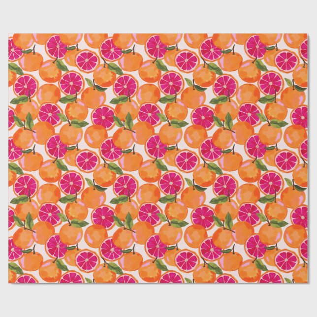 Papel De Regalo Acuarela de pomelo (Superficie plana)