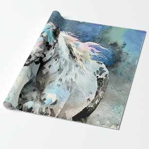 Papel De Regalo Acuarela de yegua Appaloosa juguetona