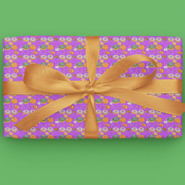 Papel De Regalo Acuarela Donut-licious Happy Halloween Candy