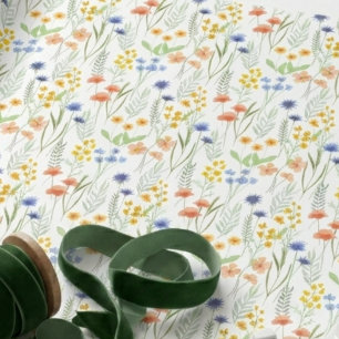 Papel De Regalo Acuarela Flor Silvestre 