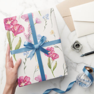 Papel De Regalo Acuarela Flor Silvestre